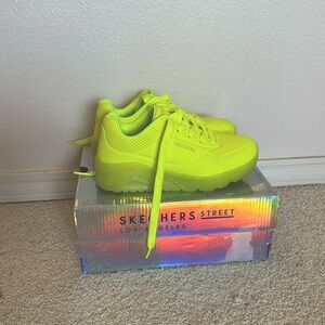 Sketchers Street sneakers, neon yellow